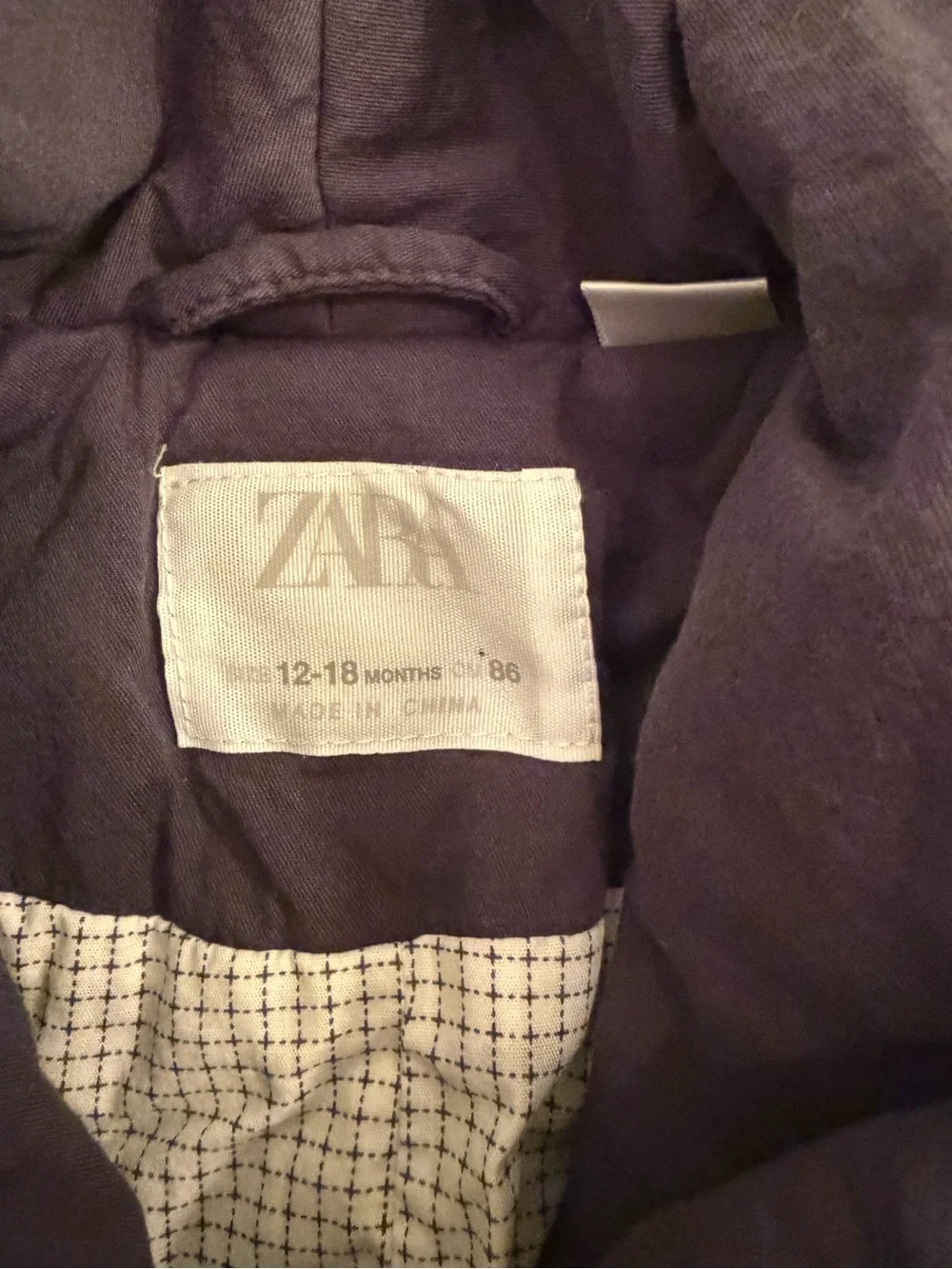 ZARA Baby Essentials Padded Blazer Jacket Navy 12-18M Size 86